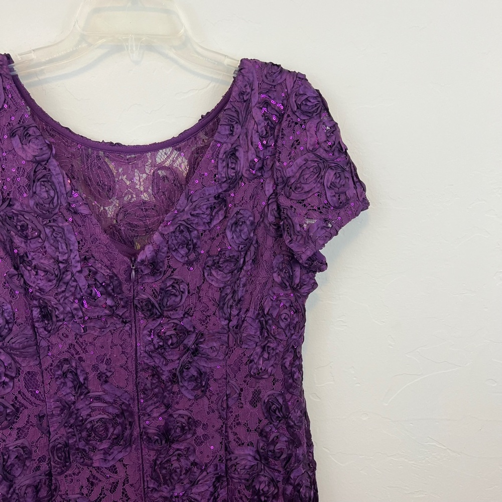 NWT Alex Evenings Formal Dress Rosette A Line Gown - Picture 9 of 15